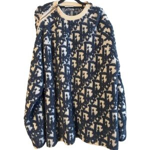 Dior Oblique Sweater Zip-Up Sweater